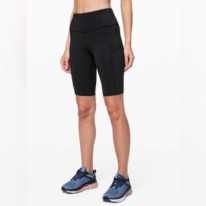 Lululemon Athletica Black Fast and Free Shorts Knee Length Biker Shorts